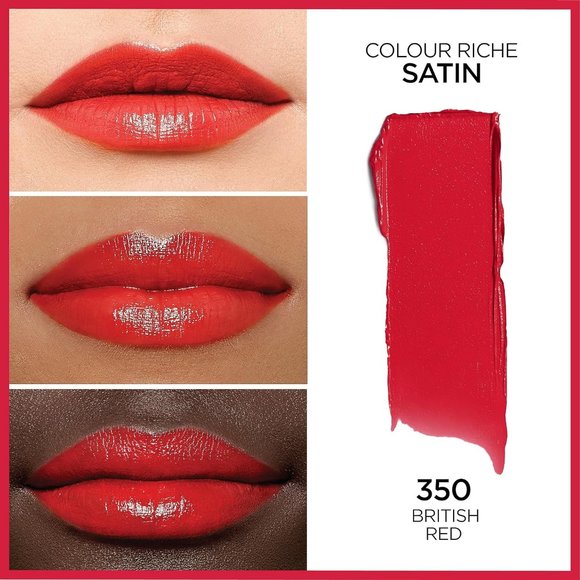 British Red Original Creamy Hydrating Satin Lipstick with Argan Oil Vitamin E - Picture 2 of 8